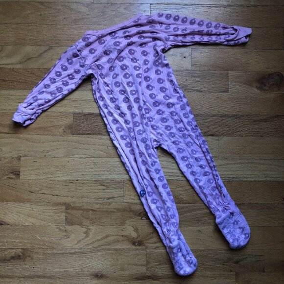 Kickee Pants Size 6-12M Pink Puffer Footie - Picture 4 of 6